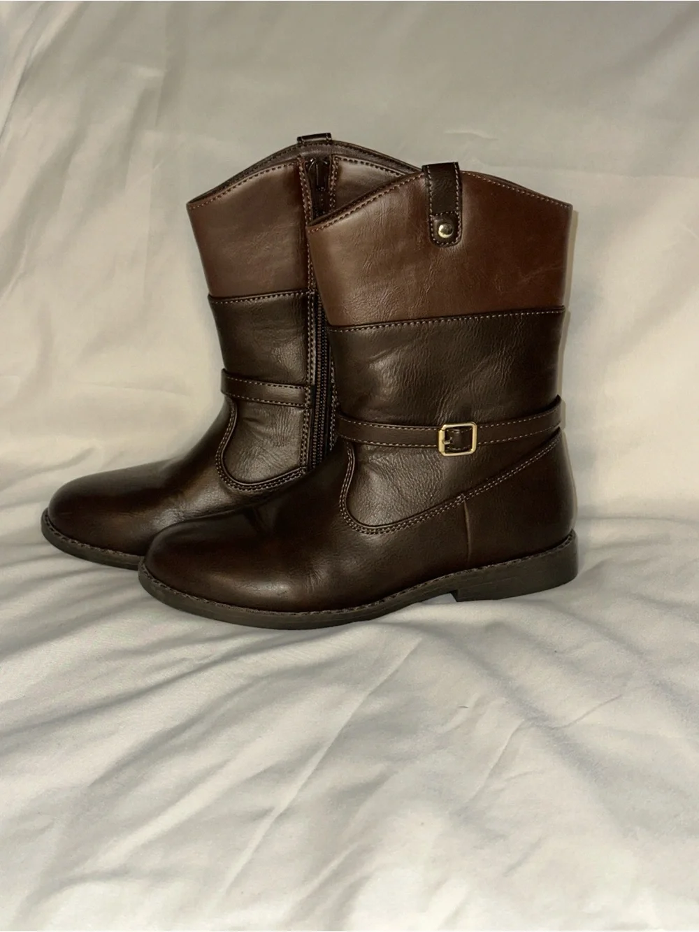 Gymboree Two-Tone Brown Kids Mid-Calf Boots